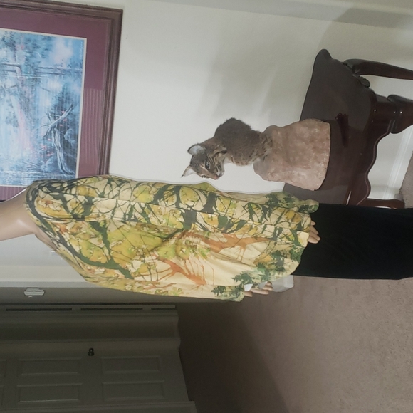 Soft Surroundings m Anabel knit tunic forest scene long lines - Picture 3 of 10